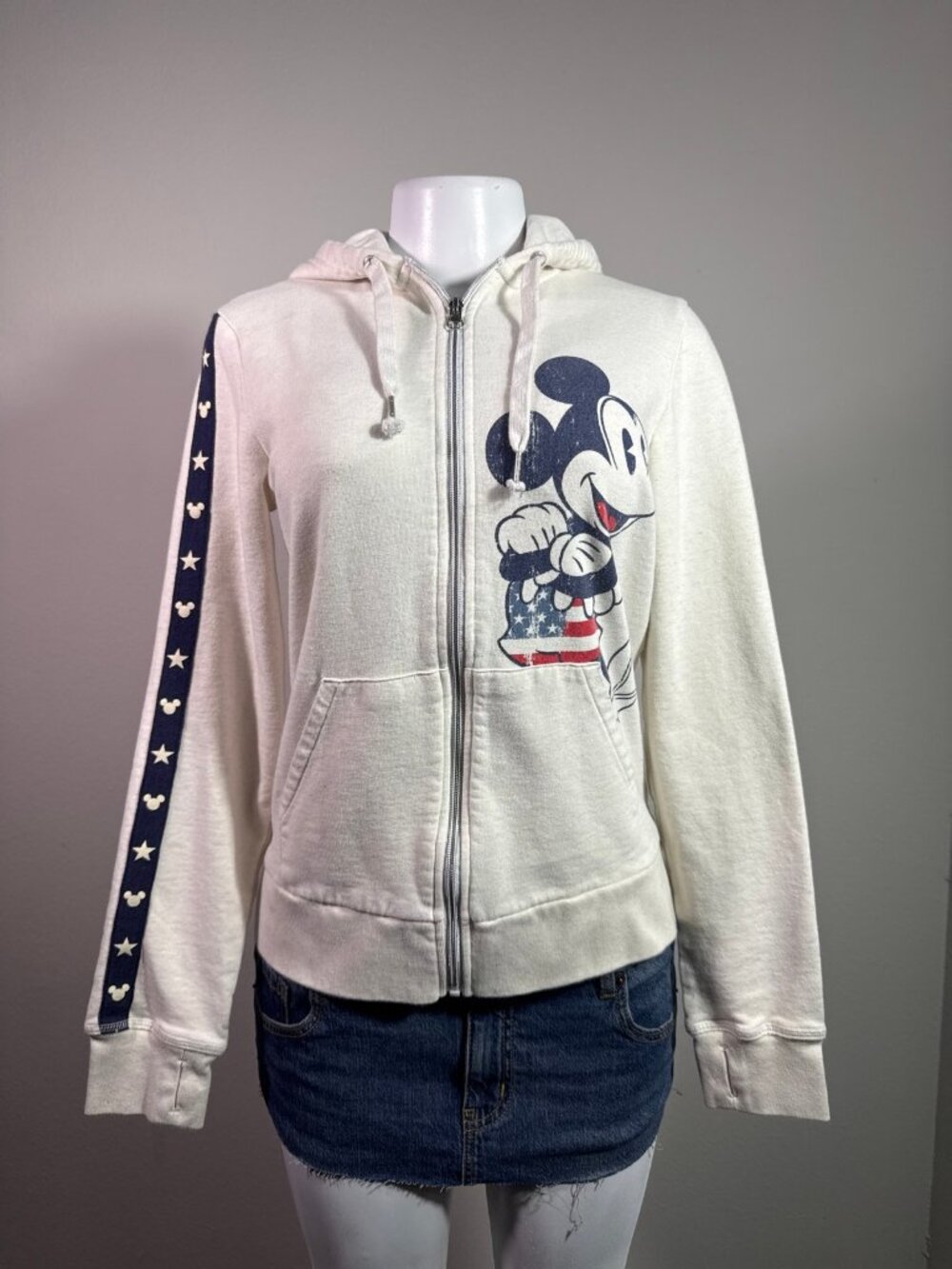 Disney Mickey Mouse Americana Zip Hoodie – Women's Used Clothing